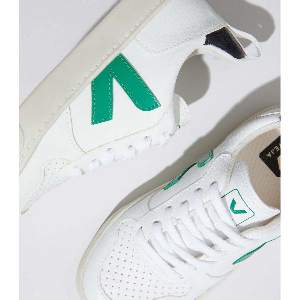 Pantofi Copii Veja V-10 LACE CWL White/Green | RO 788TCE